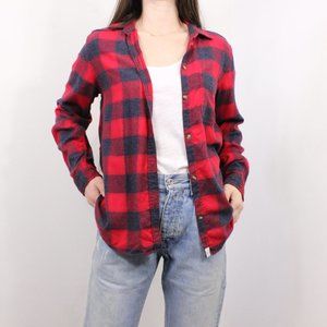 *American Eagle Boyfriend Fit Red Blue Flannel